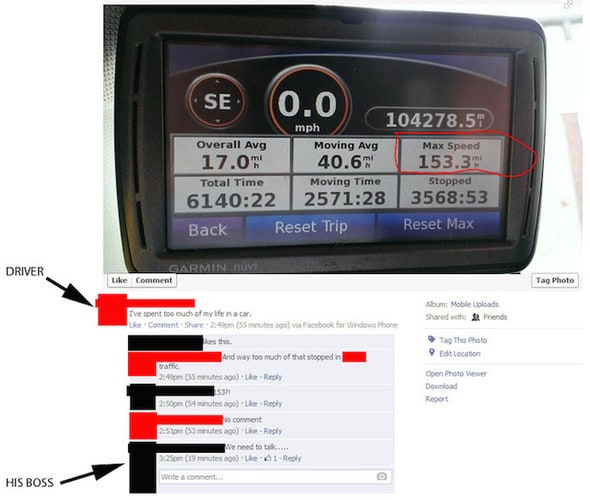 caught on facebook - Se 0.0 104278.57 mph Se 104278.5" Overall Avg Moving Avg Max Speed 17.0 40.6 153.35 Total Time Moving Time Stopped Back Reset Trip Reset Max Driver Garmin NUve Comment Tag Photo Tve spent too much of mylfenaar hare. 2 m 55 minutes ago