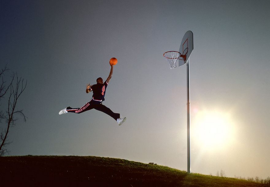 Michael Jordan, Co Rentmeester, 1984. It may be the most famous silhouette ever photographed. Shooting Michael Jordan for LIFE in 1984, Jacobus “Co” Rentmeester captured the basketball star soaring through the air for a dunk, legs split like a ballet dancer’s and left arm stretched to the stars. A beautiful image, but one unlikely to have endured had Nike not devised a logo for its young star that bore a striking resemblance to the photo. Seeking design inspiration for its first Air Jordan sneakers, Nike paid Rentmeester $150 for temporary use of his slides from the life shoot. Soon, “Jumpman” was etched onto shoes, clothing and bedroom walls around the world, eventually becoming one of the most popular commercial icons of all time. With Jumpman, Nike created the concept of athletes as valuable commercial properties unto themselves. The Air Jordan brand, which today features other superstar pitchmen, earned $3.2 billion in 2014. Rentmeester, meanwhile, has sued Nike for copyright infringement. No matter the outcome, it’s clear his image captures the ascendance of sports celebrity into a multibillion-dollar business, and it’s still taking off.