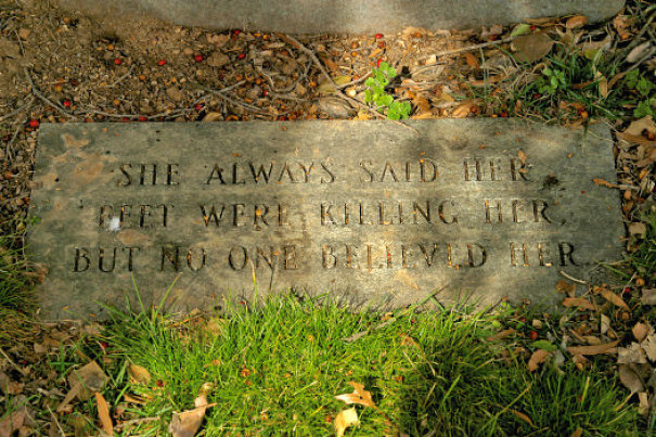 funny tombstones real - She Always Said Her Peet Weri, Killing Her, But No One Bellyd Her.