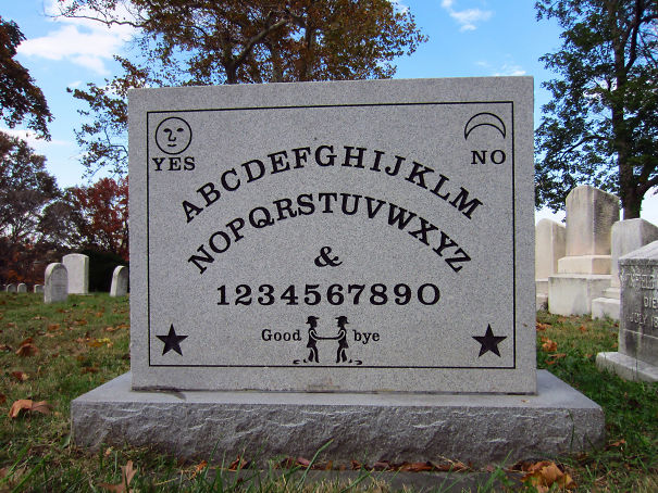 funny tombstones - Yes No Hijklm Tuvwxyz Abcde Kopqrstud 1234567890 Goodbye
