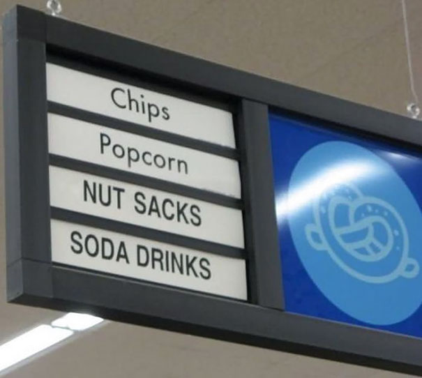 grocery store fail - Chips Popcorn Nut Sacks Soda Drinks