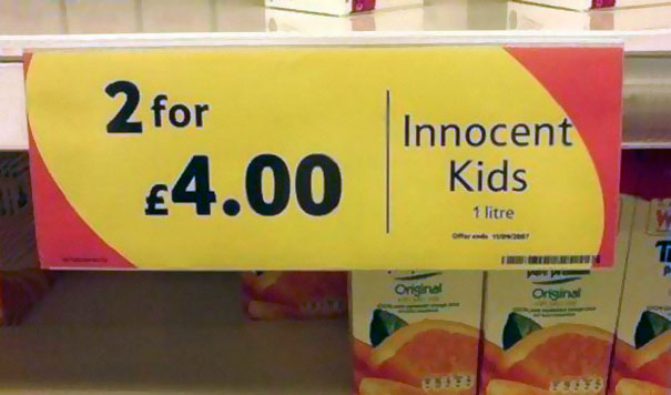 2 for 214.00 Innocent Kids 1 litre Original