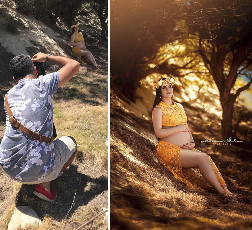 photographer reveals behind the scenes of their amazing photosgilmar silva antes de depois