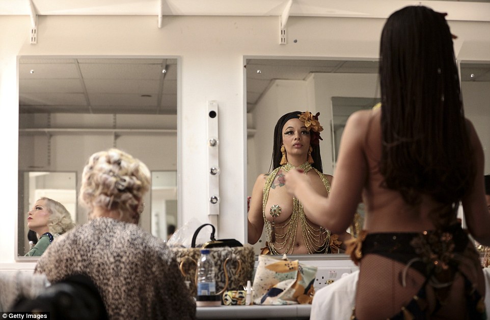 Behind the scenes at the World Burlesque Games! Dancers strip down to their nipple tassels for some VERY risqué routines  Read m