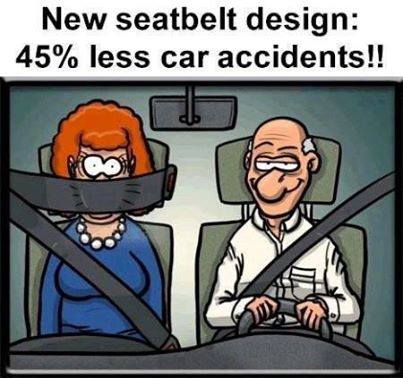 This is new seat-belt design Which minimize the risk of accident