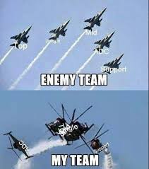 their team vs my team - Suport Enemy Team hole My Team