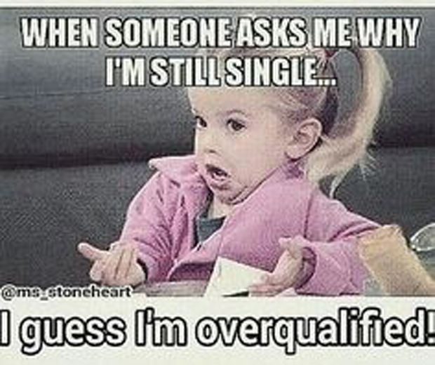 Wednesday meme about being overqualified for love