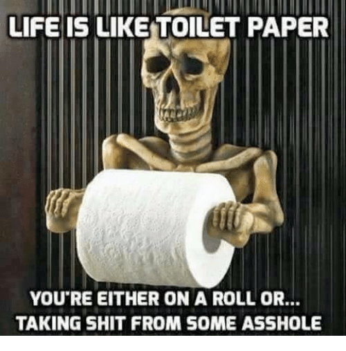 Wednesday meme comparing life to taking a shit
