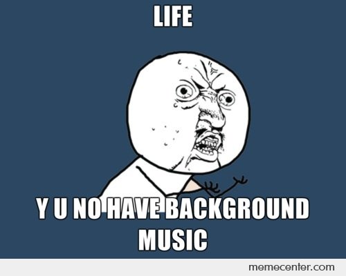 Wednesday meme about background music in real life
