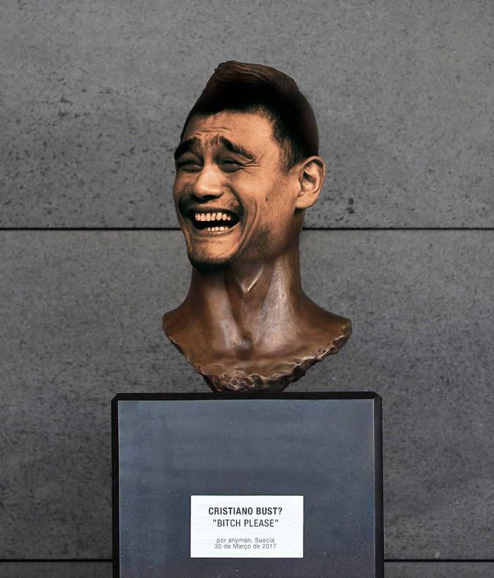 new statue of cristiano ronaldo - Cristiano Bust? "Bitch Please" por anyman, Suecia 30 de Maro de 2017