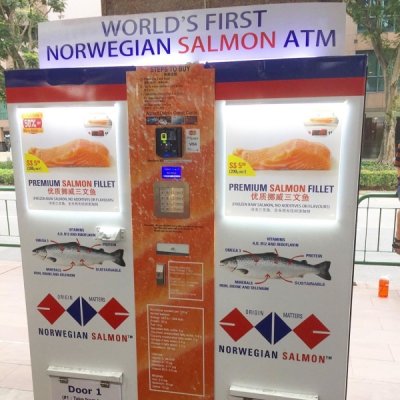 display advertising - World'S First Norwegian Salmon Atm Quy Premium Salmon Fillet Premium Salmon Fillet Mu Norwegian Salmon Norwegian Salmon Door 1