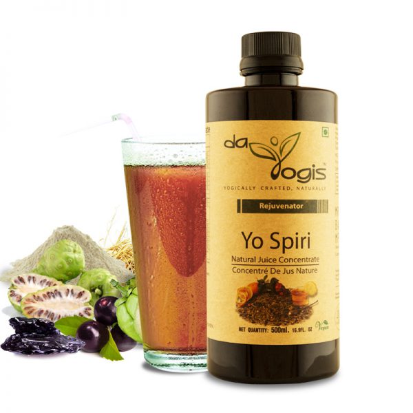 The juice is a Vedic blend of 8+ plus rare and ancient herbs, fruits and vegetables such as Noni, Malabar Tamarind, Acai Berry, Spiked Ginger, Ashwagandha, Safed Musli, Shilajeet, Spirulina, Stevia & are the extremely positive drink for mind and body.