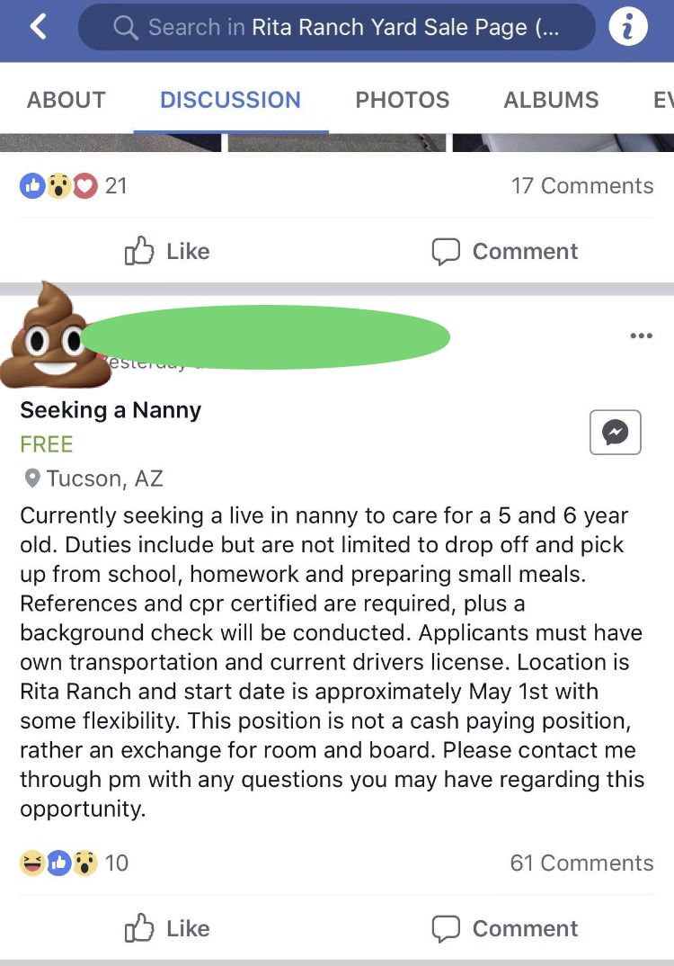 Mom Wants a Live-in Nanny for Free, the Internet Teaches Her That's Slavery