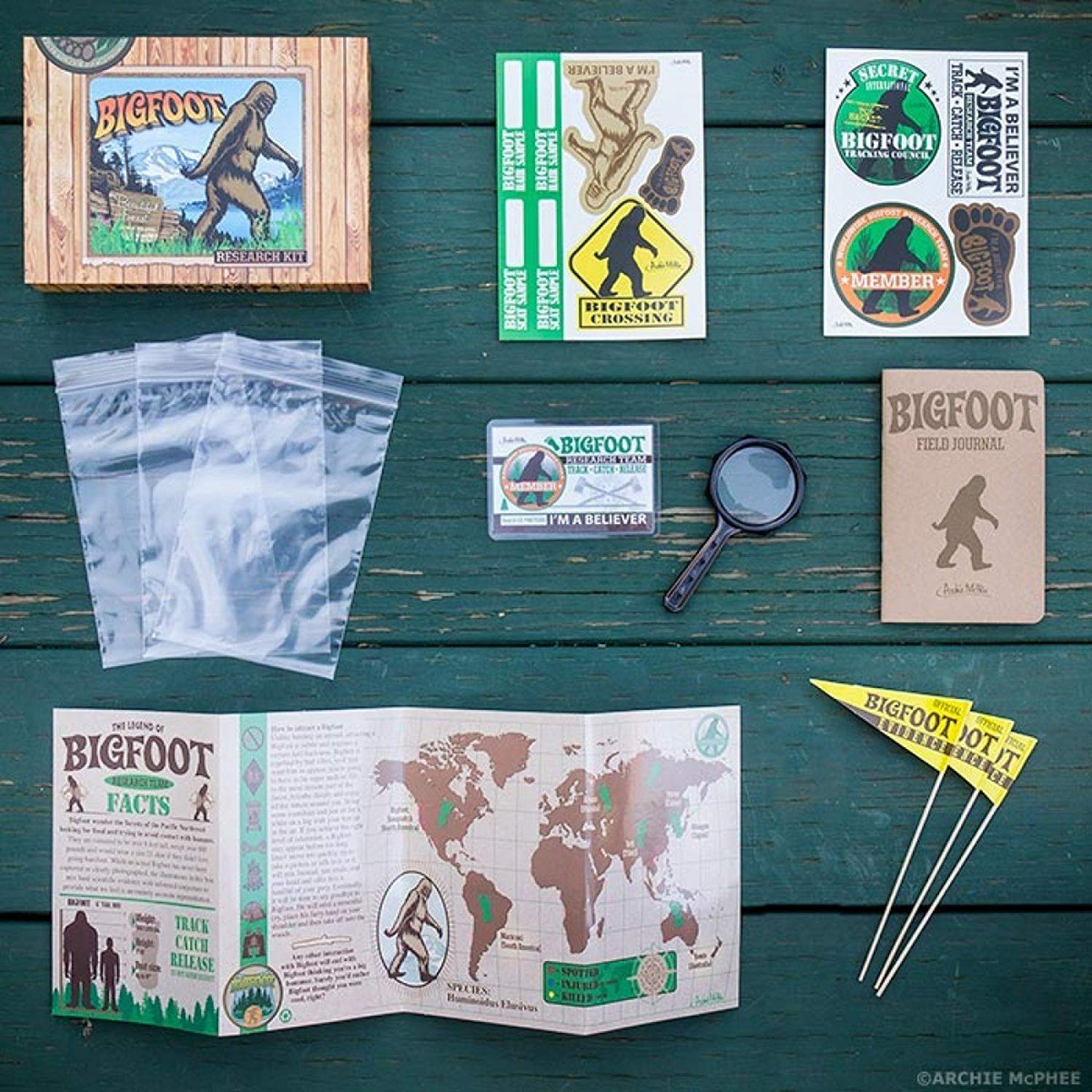  Amazon.com calls this bigfoot tracking kit a "gag gift" and "funny." <br><br>Those mofos won't be laughing after you capture a Sasquatch all by yourself using the kit available <a href="https://amzn.to/2n7h6Ol" "nofollow" target="_blank">here.</a>