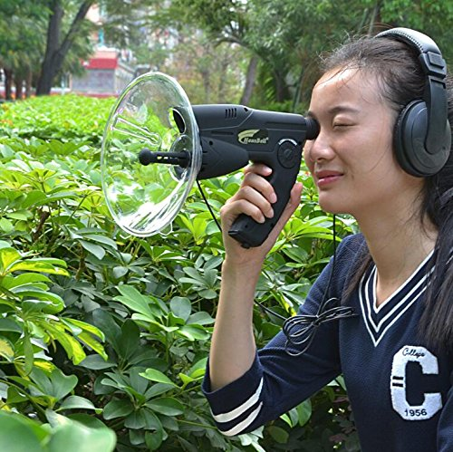 People often use binoculars to see far away, but don't typically consider sound.<br><br>You can hear far away as well as see (I assume, why else would that lady be looking through it?) with a hearing device you can buy <a href=https://amzn.to/2vxDHIG "nofollow" target="_blank">here</a>.