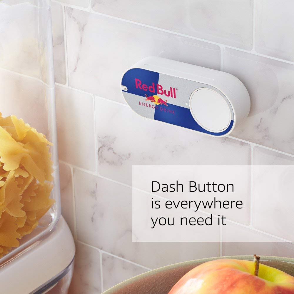 Ever spiral after realizing there's no more Red Bull in your fridge? Get your fix delivered straight to your home with the push of a button. <br><br>Buy a Red Bull "dash" button from Amazon <a href="https://amzn.to/2NSfJSG" "nofollow" target="_blank">here</a>.