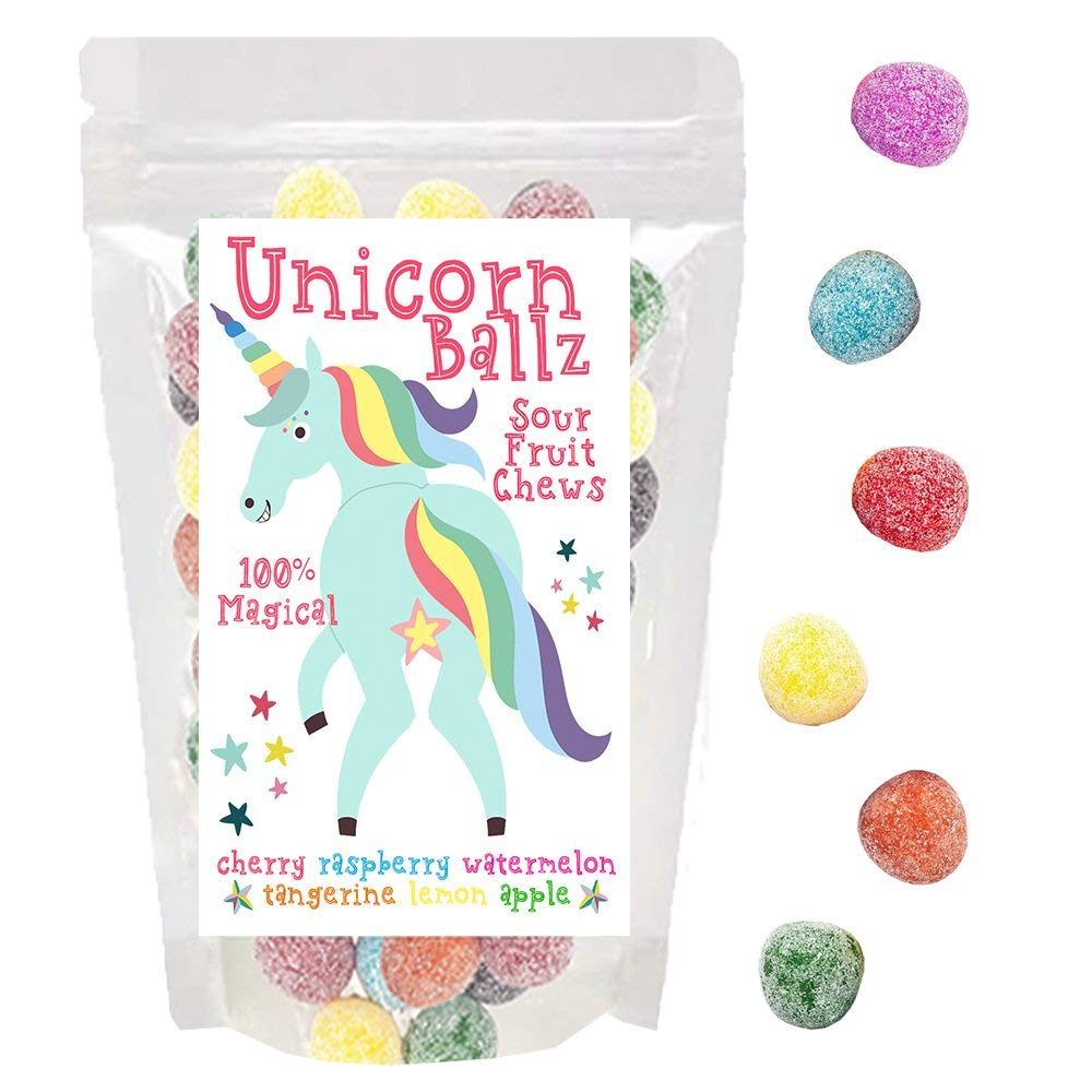The packaging claims these unicorn balls are "100% magical." Feed 'em to your kids <a href="https://amzn.to/2CSBnBs" "nofollow" target="_blank">here</a>.