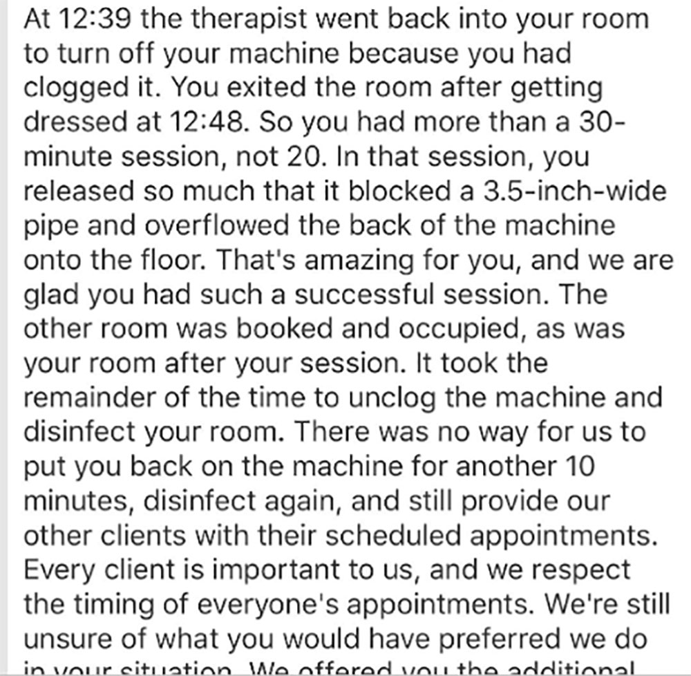 Colonic Place Responds to Negative Review with Gnarly Details