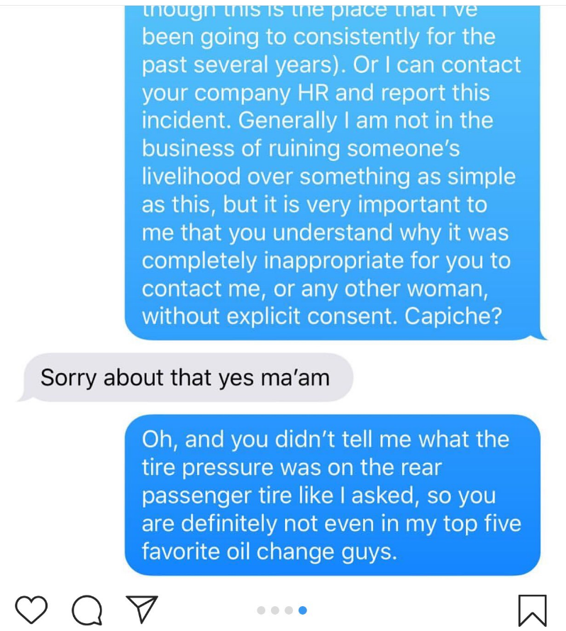 Creepy Oil Change Guy Gets Put in His Place