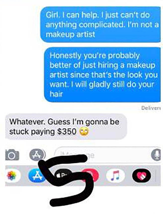multimedia - Giri. I can help. I just can't do anything complicated. I'm not a makeup artist Honestly you're probably better of just hiring a makeup artist since that's the look you want. I will gladly still do your hair Deliveri Whatever. Guess I'm gonna