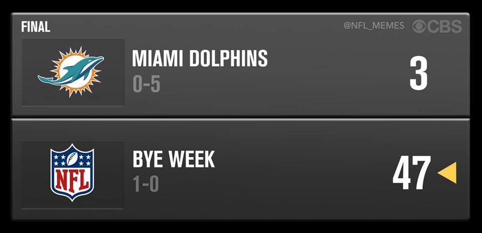 nfl meme - nfl - Final Ocbs Miami Dolphins un 05 Bye Week Nfl 47 10