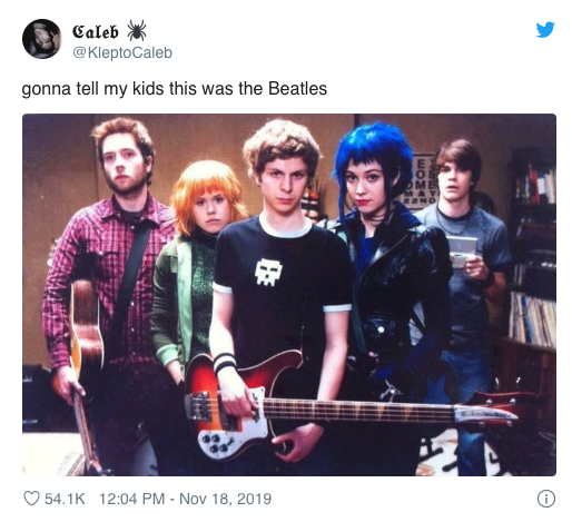 scott pilgrim vs the world behind the scenes - Caleb v gonna tell my kids this was the Beatles