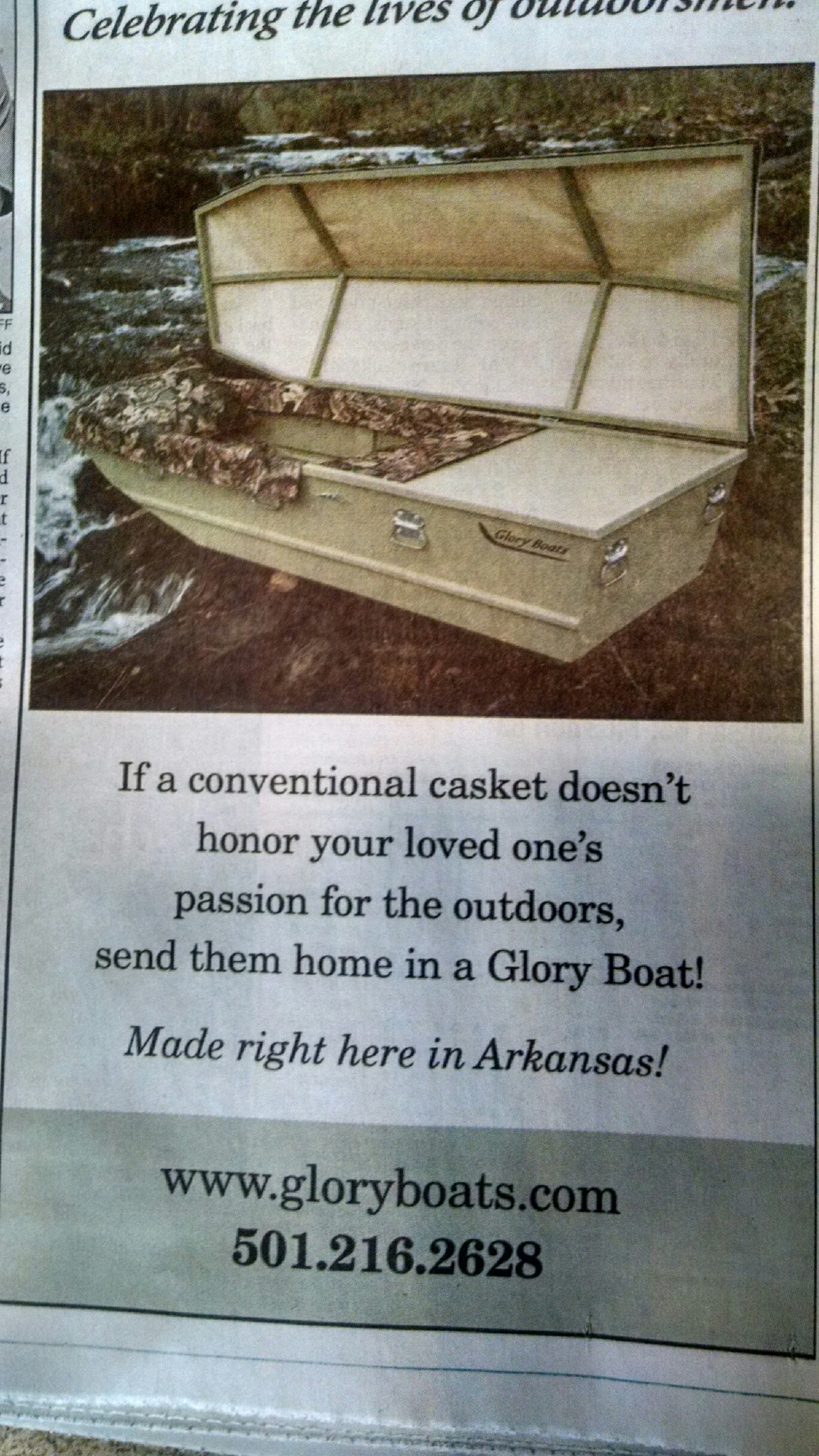 This ad appeared in the Sunday edition of the Arkansas Democrat-Gazette