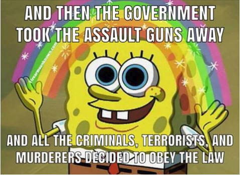 spongebob vsco meme - And Then The Government Took The Assault Guns Away And All The Criminals, Terrorists, And Murderers Decided To Obey The Law