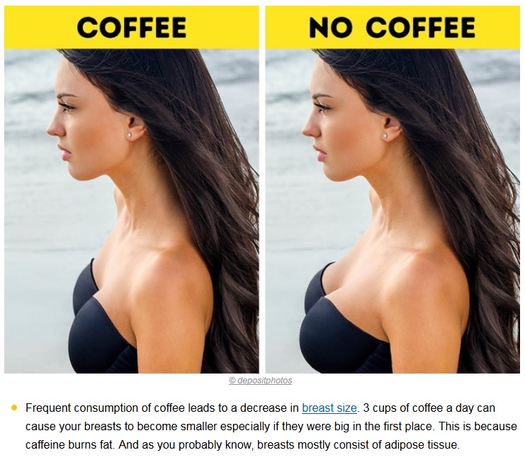 Coffee not good for boobies!