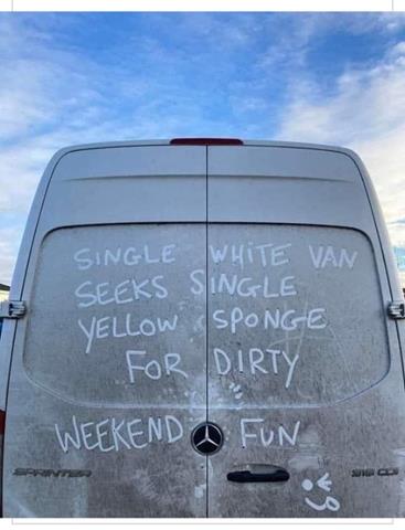 car - Single White Van Seeks Single Yellow Sponge For Dirty Weekend Fun Suna Cen