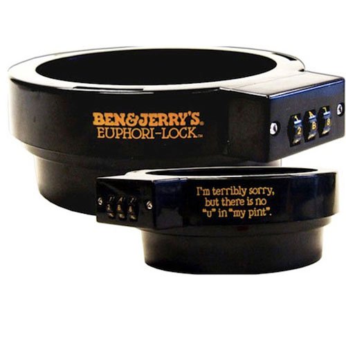 An ice cream pint combination lock. Nobody's getting your Ben & Jerry's anymore, well, unless they have a knife. Get it for <a href="https://amzn.to/2S9pZov">$36.95</a>.