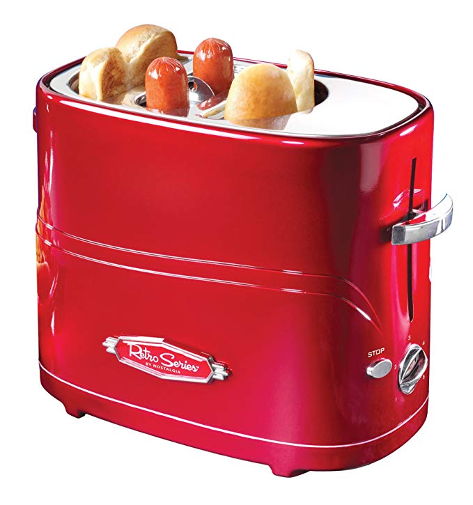 This one is hardly a gag gift. I mean, who doesn't want a hot dog toaster? Get it for <a href="https://amzn.to/2SastmN">$23.39</a>.