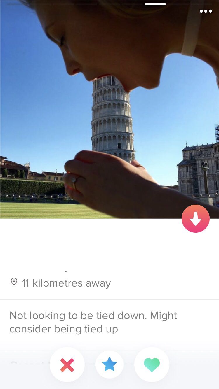 best leaning tower of pisa poses - 11 kilometres away Not looking to be tied down. Might consider being tied up
