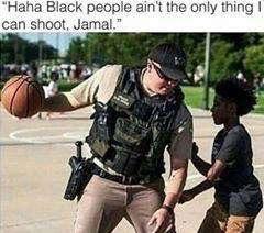 wichita police department - "Haha Black people ain't the only thing! can shoot, Jamal. Ante