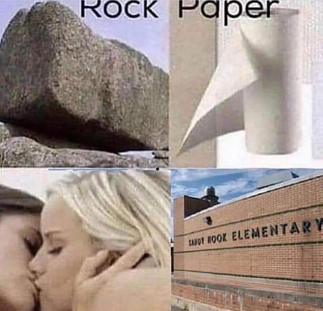 rock paper scissors shoot meme sandy hook - Rock Paper Sanot Hook Elementary