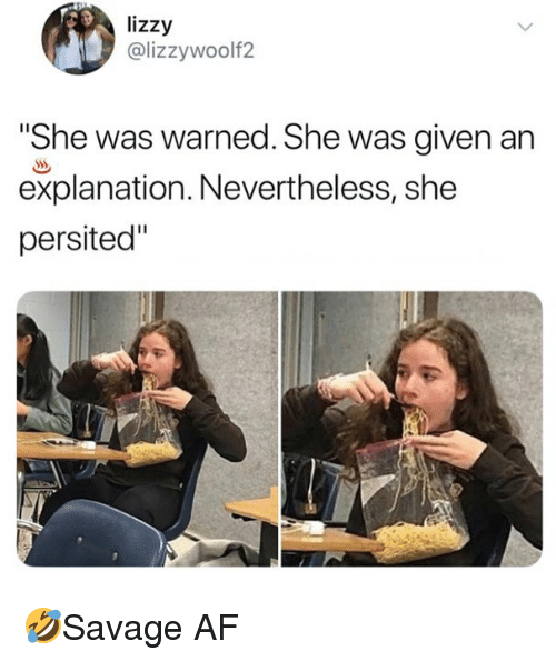 Hilarious and savage af meme showing a girl eating spaghetti. 