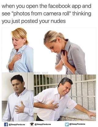 Savage and funny meme about posting nudes.
