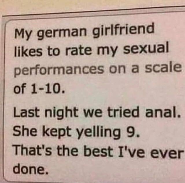 memes Highly offensive meme about a German girlfriend.