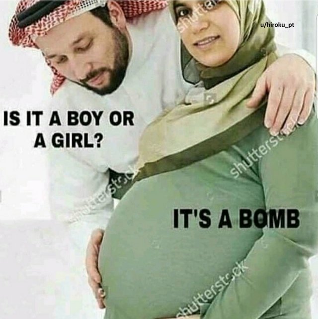 meme An extremely savage meme about a pregnant lady with a bomb.