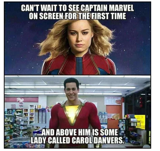 Can'T Wait To See Captain Marvel On Screen For The First Time And Above Him Is Some Lady Called Carol Danvers.