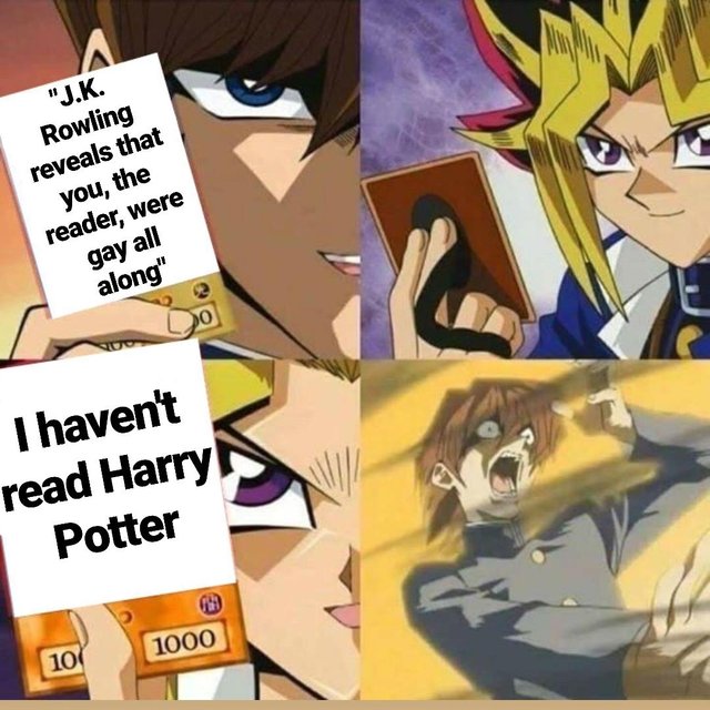 meme Dank meme about gay characters and JK Rowling