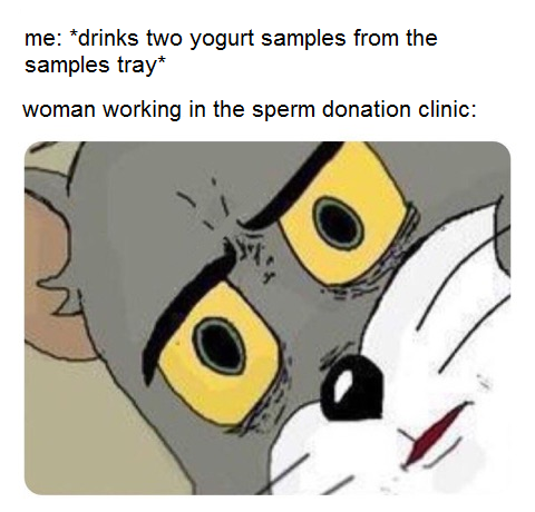 Unsettled Tom meme about sperm