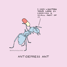 Antidepress Ant Wholesome Meme about antidepressants 