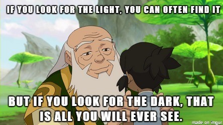 Wholesome meme about looking for the light