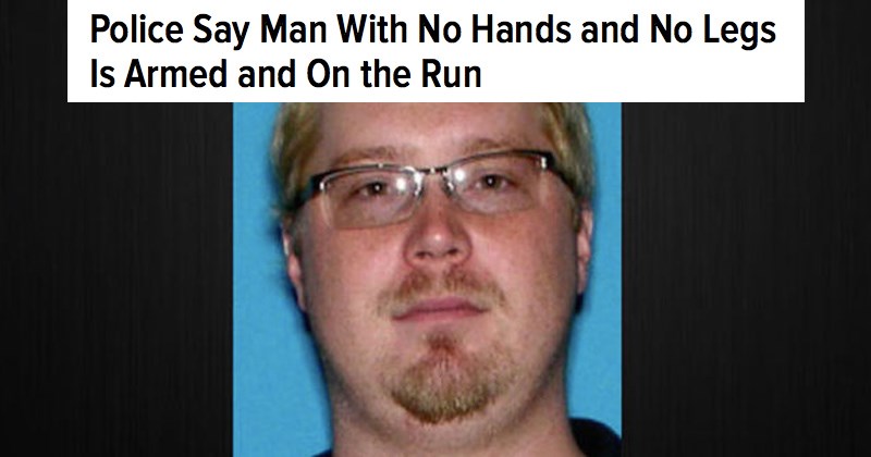 Florida man news headline about running with no arms and legs