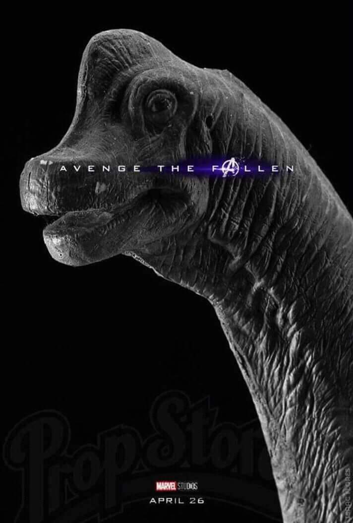 Avengers Avenge the Fallen poster meme - Dinosaur