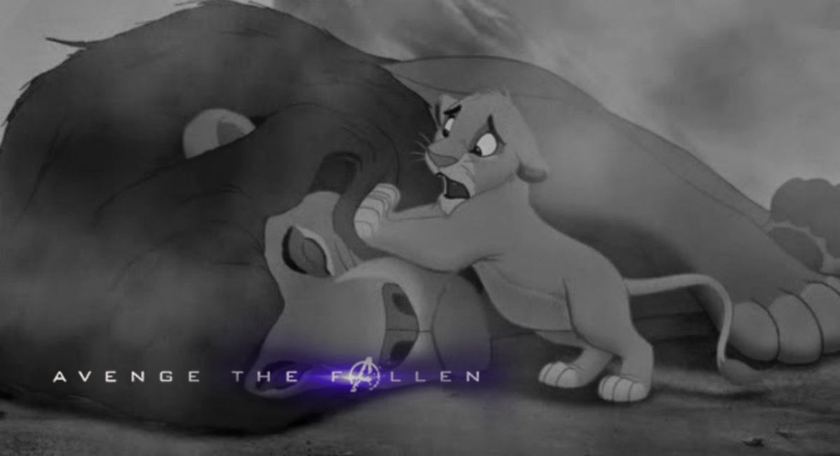 The Lion King - Avengers Avenge the Fallen meme poster