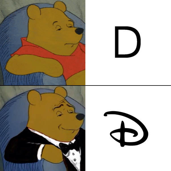 Tuxedo Winnie the pooh meme with a regular