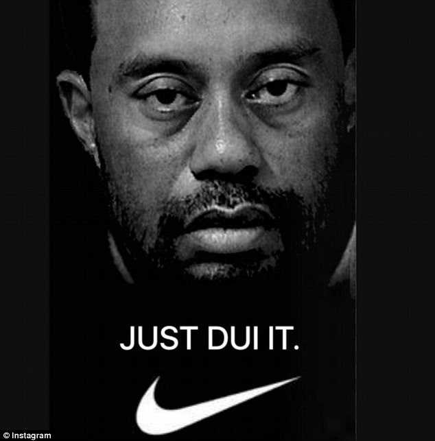Just DUI it - Tiger Woods Nike Golf meme.