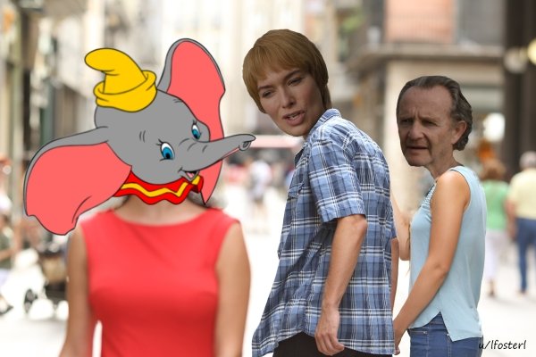 Cersei looking at an elephant - Game of Thrones Season 8 memes